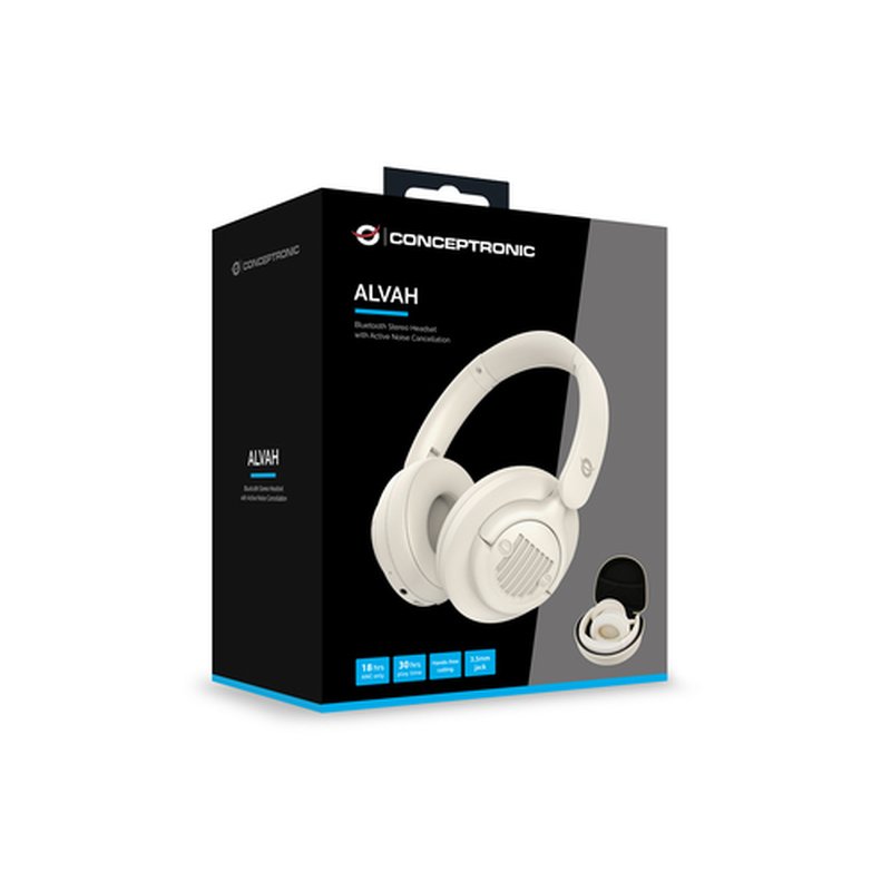 Conceptronic ALVAH02C auricular y casco Auriculares Inalámbrico y alámbrico Diadema Música Bluetooth Crema de color Conceptronic ALVAH02C auricular y casco Auriculares Inalámbrico y alámbrico Diadema Música Bluetooth Crema de color - Imagen 5