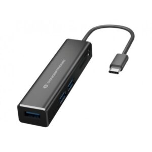 Conceptronic DONN08B hub de interfaz USB 3.2 Gen 1 (3.1 Gen 1) Type-C 5000 Mbit/s Negro
