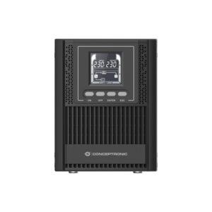 Conceptronic ZEUS52ES1K sistema de alimentación ininterrumpida (UPS) Doble conversión (en línea) 1 kVA 900 W 3 salidas AC Conceptronic ZEUS52ES1K sistema de alimentación ininterrumpida (UPS) Doble conversión (en línea) 1 kVA 900 W 3 salidas AC
