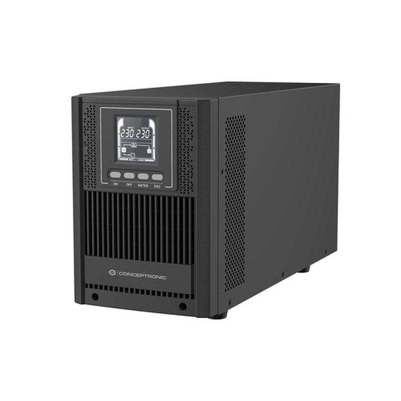 Conceptronic ZEUS52ES2K sistema de alimentación ininterrumpida (UPS) Doble conversión (en línea) 2 kVA 1800 W 4 salidas AC Conceptronic ZEUS52ES2K sistema de alimentación ininterrumpida (UPS) Doble conversión (en línea) 2 kVA 1800 W 4 salidas AC