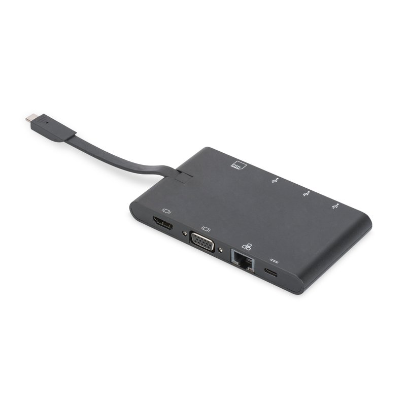 CONVERSOR HUB DIGITUS USB C 9 PUERTOS 2X VIDEO 2x USB-C 2x USB3.0 RJ45 2x SD/MMC CONVERSOR HUB DIGITUS USB C 9 PUERTOS 2X VIDEO 2x USB-C 2x USB3.0 RJ45 2x SD/MMC