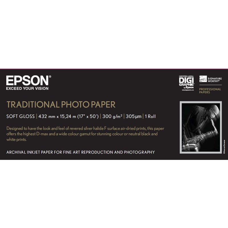 Epson Traditional Photo Paper, 17"x 15 m Epson Traditional Photo Paper, 17"x 15 m