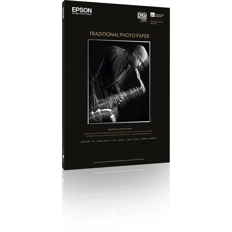 Epson Traditional Photo Paper, DIN A3+, 330 g/m², 25 hojas