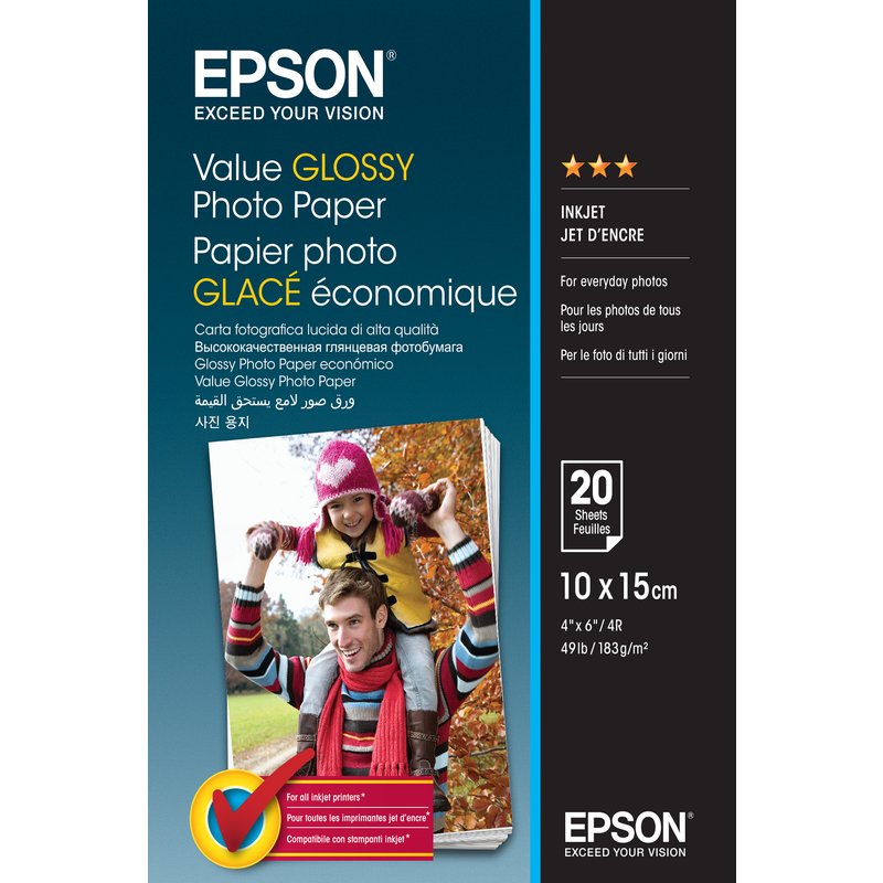 Epson Value Glossy Photo Paper - 10x15cm - 20 Hojas Epson Value Glossy Photo Paper - 10x15cm - 20 Hojas