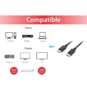 Equip 119333 cable DisplayPort 3 m Negro