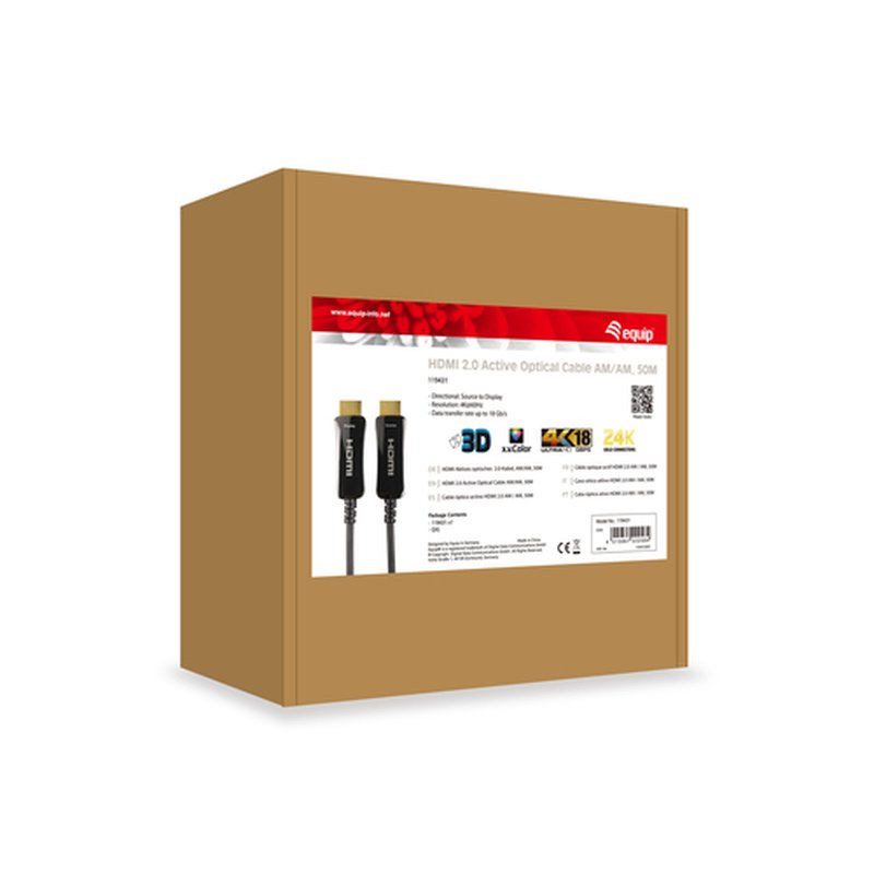 Equip 119431 cable HDMI 50 m HDMI tipo A (Estándar) Negro - Imagen 4