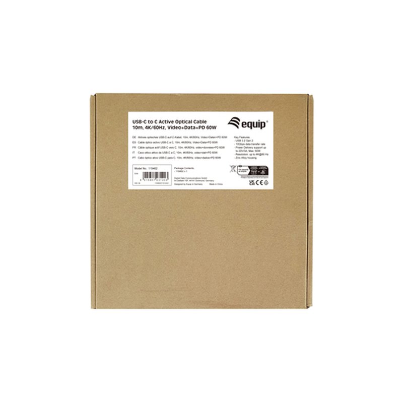 Equip 119462 cable USB USB 3.2 Gen 2 (3.1 Gen 2) 10 m USB C Negro - Imagen 6
