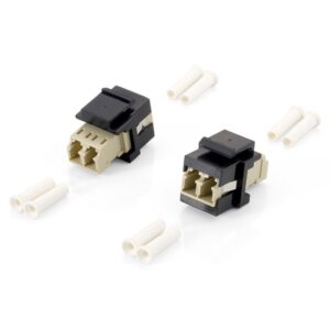 Equip 125570 adaptador de fibra óptica LC/LC 8 pieza(s) Beige, Negro