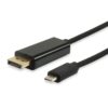 Equip 133467 adaptador de cable de vídeo 1,8 m USB Tipo C DisplayPort Negro