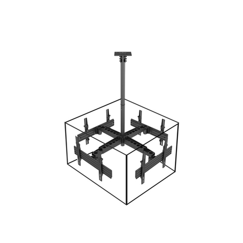 Equip 650372 soporte para pantalla de señalización 165,1 cm (65") Negro - Imagen 2