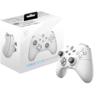 MSI FORCE GC300 WIRELESS WHITE mando y volante Blanco USB 2.0 Gamepad Analógico PC