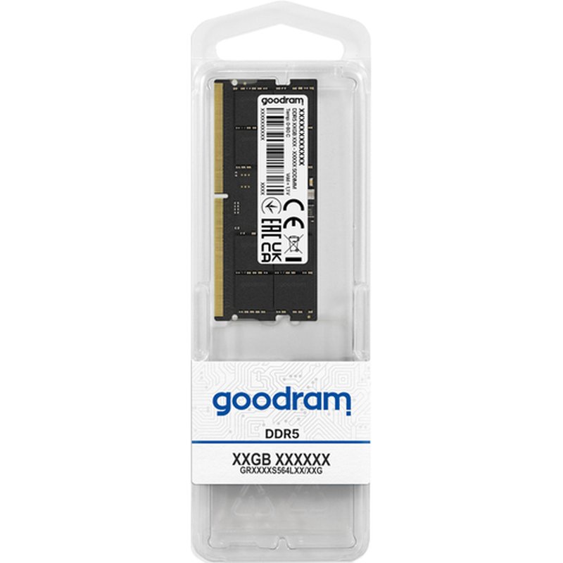 Goodram 16GB DDR5 5600MHz CL40 SR SODIMM módulo de memoria 1 x 16 GB 56000 MHz Goodram 16GB DDR5 5600MHz CL40 SR SODIMM módulo de memoria 1 x 16 GB 56000 MHz