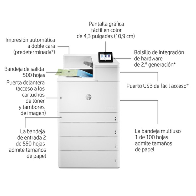 HP Color LaserJet Enterprise Impresora M856dn, Estampado, Impresión a doble cara HP Color LaserJet Enterprise Impresora M856dn, Estampado, Impresión a doble cara - Imagen 10