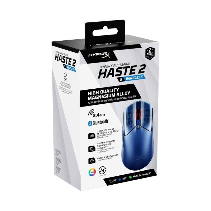 HP Ratón gaming inalámbrico HyperX Pulsefire Haste 2 S azul marino - Imagen 3