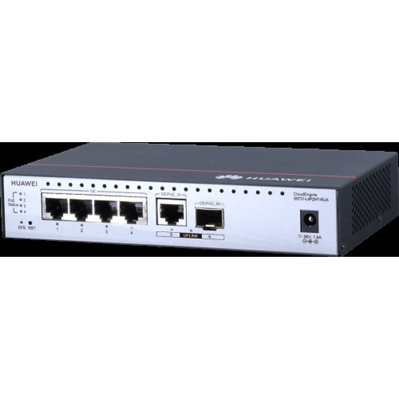 Huawei CloudEngine S5731-L4P2HT-RUA Gestionado L2 Gigabit Ethernet (10/100/1000) Energía sobre Ethernet (PoE) Negro, Plata - Imagen 3