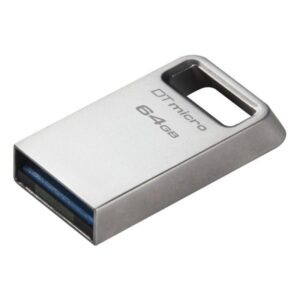 Kingston Technology DataTraveler Micro unidad flash USB 64 GB USB tipo A 3.2 Gen 1 (3.1 Gen 1) Plata