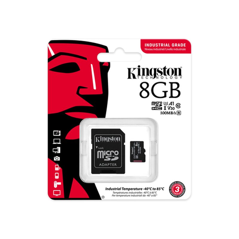 Kingston Technology Industrial 8 GB MicroSDHC UHS-I Clase 10 - Imagen 3