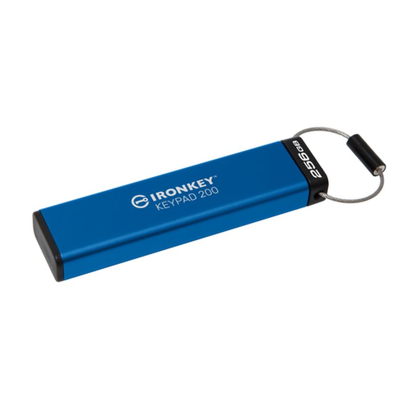 Kingston Technology IronKey Keypad 200 unidad flash USB 256 GB USB tipo A 3.2 Gen 1 (3.1 Gen 1) Azul - Imagen 3
