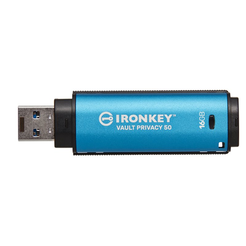 Kingston Technology IronKey Vault Privacy 50 unidad flash USB 16 GB USB tipo A 3.2 Gen 1 (3.1 Gen 1) Negro, Azul Kingston Technology IronKey Vault Privacy 50 unidad flash USB 16 GB USB tipo A 3.2 Gen 1 (3.1 Gen 1) Negro, Azul - Imagen 3