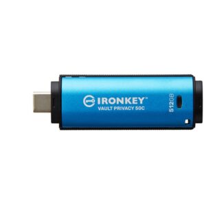 Kingston Technology IronKey Vault Privacy 50 unidad flash USB 512 GB USB Tipo C 3.2 Gen 1 (3.1 Gen 1) Negro, Azul Kingston Technology IronKey Vault Privacy 50 unidad flash USB 512 GB USB Tipo C 3.2 Gen 1 (3.1 Gen 1) Negro, Azul