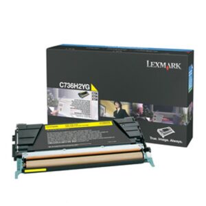 Lexmark C736H2YG cartucho de tóner 1 pieza(s) Original Amarillo