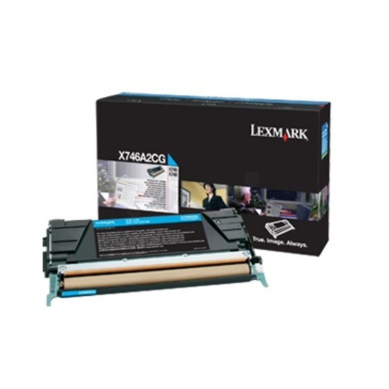 Lexmark X746A3 C cartucho de tóner 1 pieza(s) Original Cian