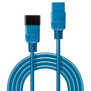 Alternative view of Lindy 30121 cable de transmisión Azul 2 m C19 acoplador C20 acoplador