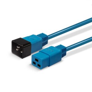Lindy 30121 cable de transmisión Azul 2 m C19 acoplador C20 acoplador