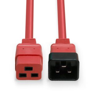 Lindy 30124 cable de transmisión Rojo 2 m C19 acoplador C20 acoplador