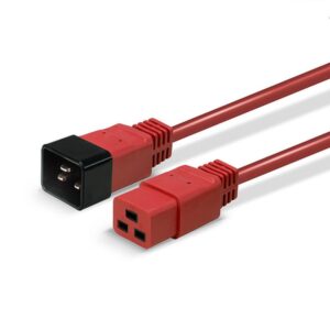 Lindy 30124 cable de transmisión Rojo 2 m C19 acoplador C20 acoplador