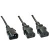 Lindy 30363 cable de transmisión Negro 1 m C14 acoplador Acoplador C13 2 x