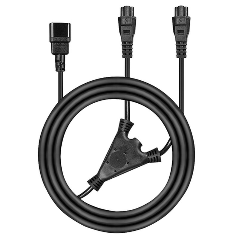Lindy 30370 cable de transmisión Negro 2,5 m C14 acoplador 2 x conector C5 - Imagen 2