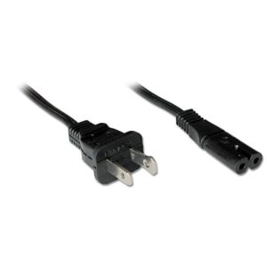 Lindy 30424 cable de transmisión Negro 2 m NEMA 1-15P C7 acoplador