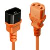 Lindy 30473 cable de transmisión Negro, Naranja 0,5 m C14 acoplador C13 acoplador