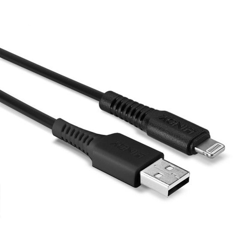 Lindy 31320 cable de conector Lightning 1 m Negro Lindy 31320 cable de conector Lightning 1 m Negro - Imagen 2