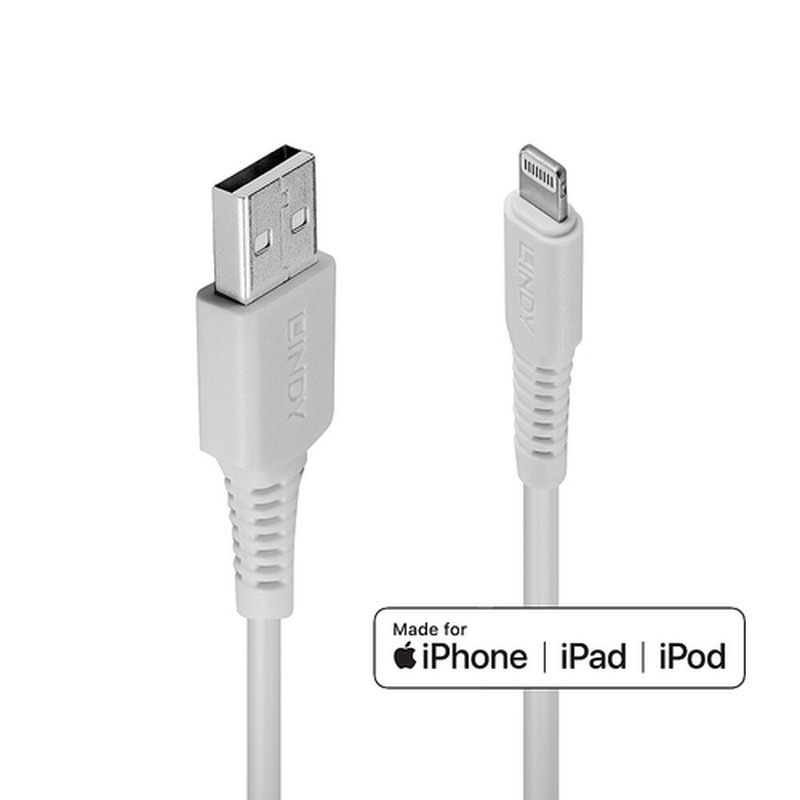 Lindy 31325 cable USB 0,5 m USB 2.0 USB A Blanco