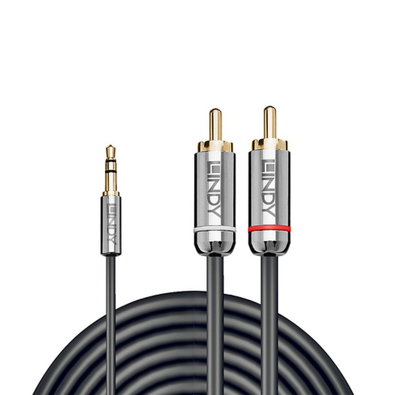 Lindy 35332 cable de audio 0,5 m 3,5mm 2 x RCA Antracita Lindy 35332 cable de audio 0,5 m 3,5mm 2 x RCA Antracita - Imagen 2