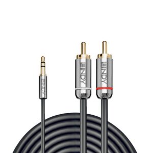 Alternative view of Lindy 35336 cable de audio 5 m 3,5mm 2 x RCA Antracita