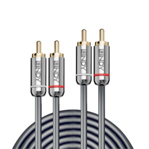 Alternative view of Lindy 35344 cable de audio 0,5 m 2 x RCA Antracita