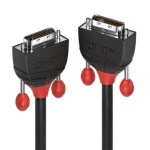 Lindy 36251 cable DVI 1 m DVI-D Negro, Rojo