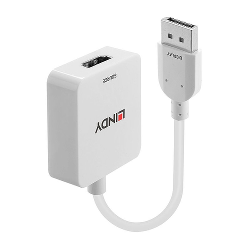 Lindy 38303 adaptador de cable de vídeo 0,095 m HDMI tipo A (Estándar) DisplayPort Blanco