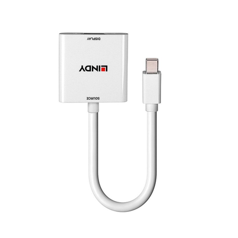 Lindy 38317 adaptador de cable de vídeo 0,16 m Mini DisplayPort VGA (D-Sub) Blanco - Imagen 2