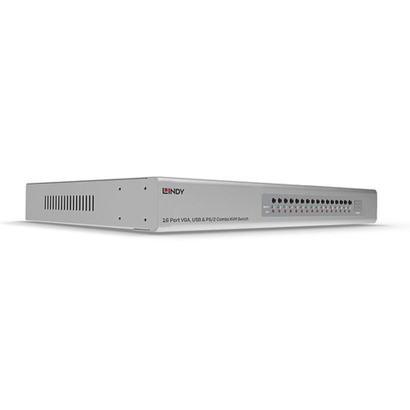 Lindy 39527 interruptor KVM Montaje en rack Plata