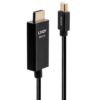 Lindy 40923 adaptador de cable de vídeo 3 m Mini DisplayPort HDMI tipo A (Estándar) Negro