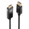 Lindy 40928 adaptador de cable de vídeo 5 m DisplayPort HDMI tipo A (Estándar) Negro