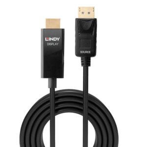 Alternative view of Lindy 40928 adaptador de cable de vídeo 5 m DisplayPort HDMI tipo A (Estándar) Negro