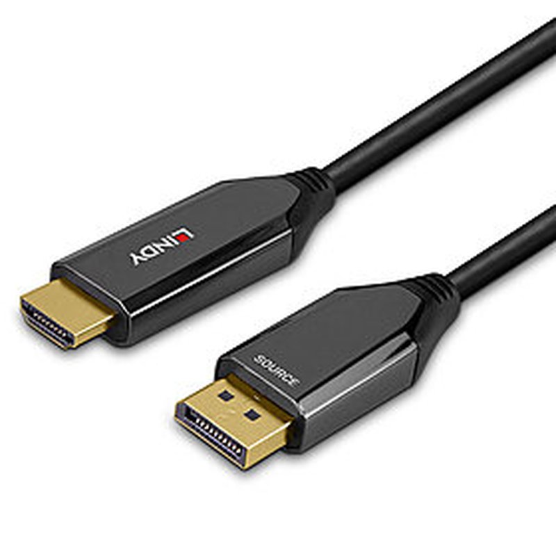 Lindy 40932 adaptador de cable de vídeo 3 m DisplayPort HDMI Negro - Imagen 5