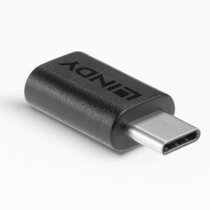 Alternative view of Lindy 41893 cambiador de género para cable USB 3.2 Type C Negro