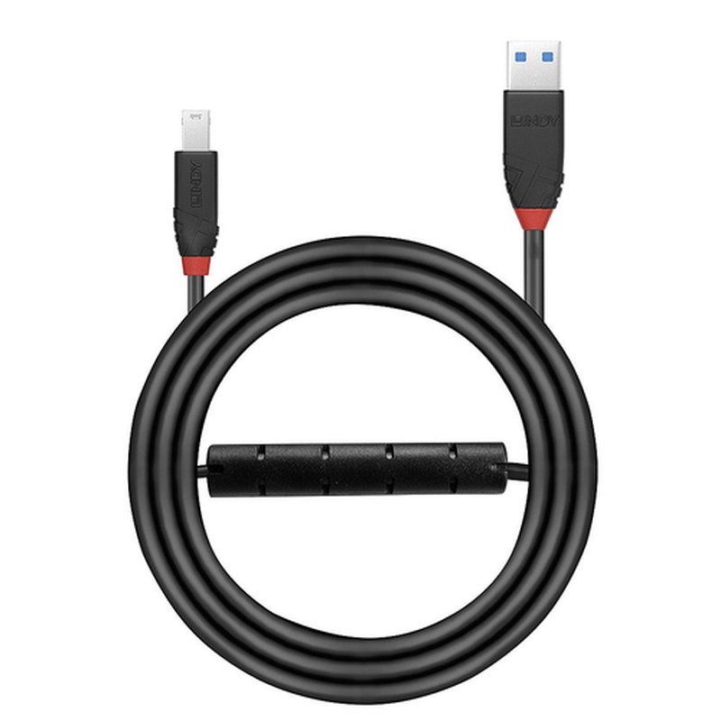 Lindy 43227 cable USB 10 m USB 3.2 Gen 1 (3.1 Gen 1) USB A USB B Negro Lindy 43227 cable USB 10 m USB 3.2 Gen 1 (3.1 Gen 1) USB A USB B Negro - Imagen 2