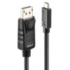 Lindy 43307 adaptador de cable de vídeo 10 m USB Tipo C DisplayPort Negro